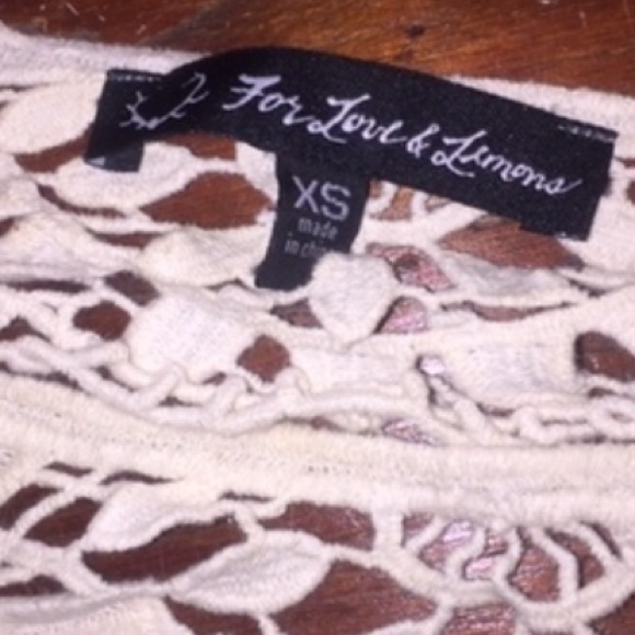 For love and lemons crochet nude lace dress bohemian gypsy glam doll sexy beige - Picture 3 of 3